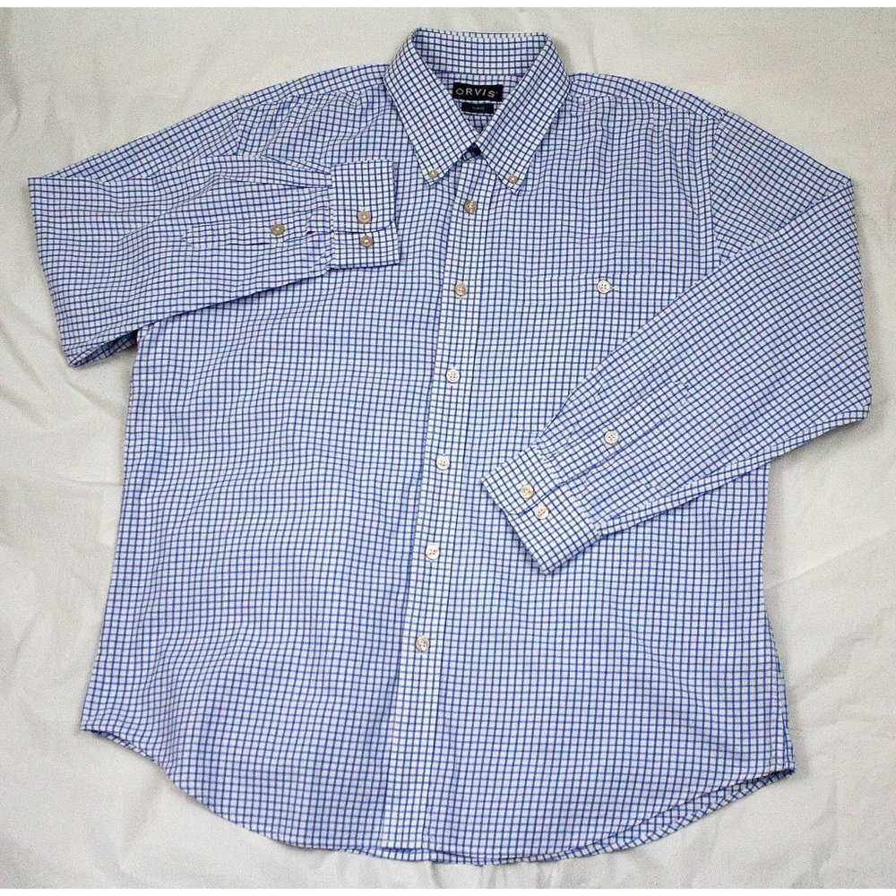 Orvis Trim Fit Mens Long Sleeve Button Down Shirt Size XL - Picture 1 of 8